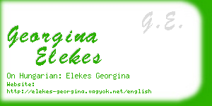 georgina elekes business card